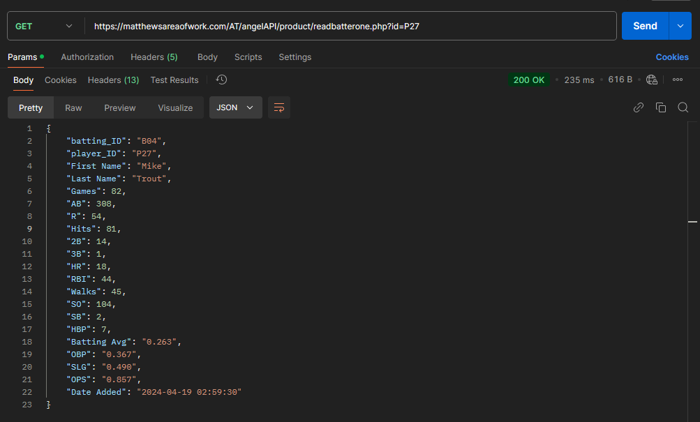 sample output