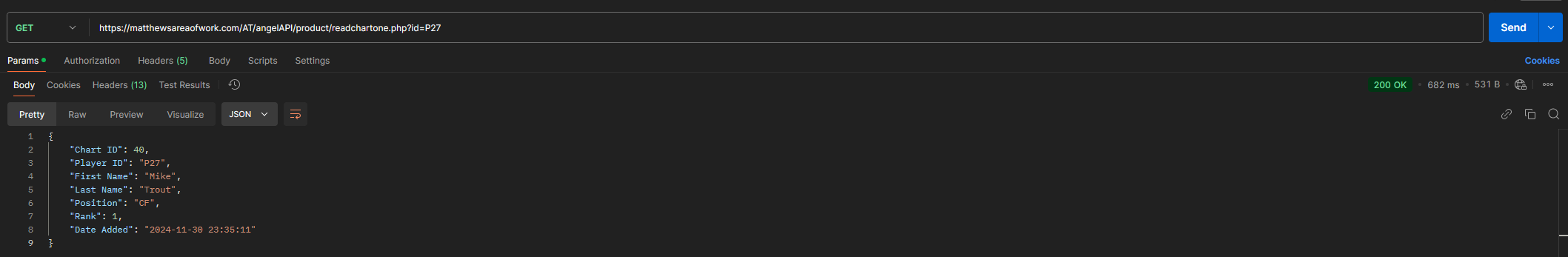 sample output