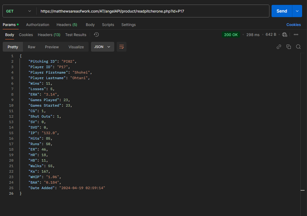 sample output